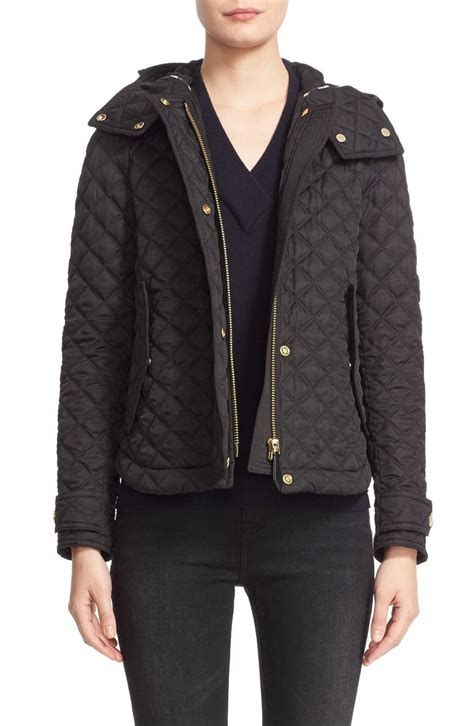 burberry brit leightonbury quilted hooded jacket|Burberry coats for women.